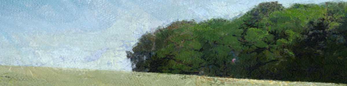 Aquarell eines Waldrandes